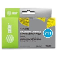 Cactus CZ132A Картридж № 711 (CS-CZ132) для HP Designjet T120/520, жёлтый, с чипом