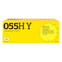 T2 Cartridge 055H Y/3017C002 Картридж TC-C055H Y для Canon i-SENSYS LBP663/664/MF742/744 (6000 стр.) Желтый, с чипом