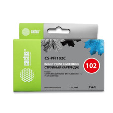 CACTUS PFI-102C Картридж струйный для Canon iPF500/iPF600/iPF700/ MFP M40/iPF765/LP17/LP24, синий (130мл)
