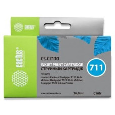 Cactus CZ130A Картридж № 711 (CS-CZ130) для HP Designjet T120/520, голубой, с чипом