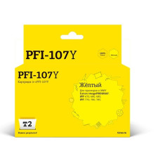 T2 PFI-107Y Картридж струйный для Canon imagePROGRAF iPF-670/680/685/770/780/785, желтый