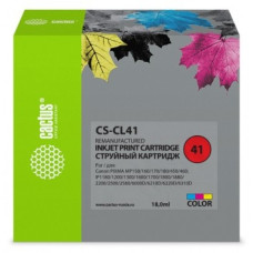 Cactus CL-41 Картридж для Canon Pixma MP150/MP160/MP170/MP180/MP210/MP220/MP450/MP460/MP470/iP1200/iP1300/iP1600/iP1700/iP1800/iP190, голубой/пурпурный/желтый