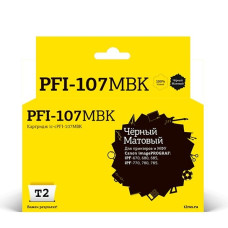 T2 PFI-107MBK Картридж струйный для Canon imagePROGRAF iPF-670/680/685/770/780/785, матовый черный