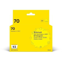 T2 C9454A Картридж (IC-H9454) №70 для HP Designjet Z2100/Z3100/Z3200/Z5200/Z5400, желтый, с чипом, пигментный