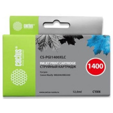 CACTUS PGI-1400XL C Картридж струйный для Canon MB2050/MB2350/MB2040/MB2340, голубой (12мл)
