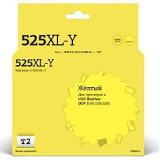 T2 LC-525XL-Y Картридж (IC-B525XL-Y) для Brother DCP-J100/J105/J200, желтый