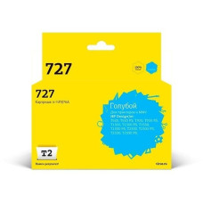 T2 F9J76A Картридж № 727 (IC-HF9J76A) для HP Designjet T920/T930/T1500/T1530/T2500/T2530, голубой, с чипом
