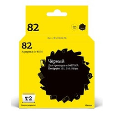 T2 CH565A Картридж (IC-h565) струйный №82 для HP Designjet 111/510/510ps, черный, с чипом