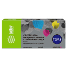 Картридж струйный Cactus CS-EPT05A300 T05A3 пурпурный (215мл) для Epson WorkForce Pro WF-C878/C879
