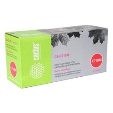 Тонер Картридж Cactus CS-C718M пурпурный для Canon LBP-7200 (2900стр.)