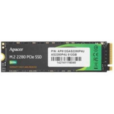 M.2 2280 512GB Apacer AS2280P4U Client SSD AP512GAS2280P4U-1 PCIe Gen3x4 with NVMe, 3500/2300, IOPS 400/600K, MTBF 1.8M, 3D NAND, DRAM-lessMB, 350TBW, 0,37DWPD, RTL (919311)