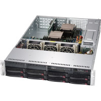 Supermicro CSE-825TQC-R802LPB 2U SC825TQC 8 x 3.5; hot-swap SAS3/SATA LP Chassis Redundant 800W PWS