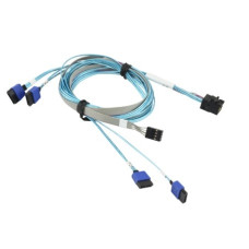 Supermicro CBL-SAST-0699 Кабель Mini-SAS HD to 4 SATA, 90/90/75/75cm w/75cm SB, 30AWG, 12Gb/s