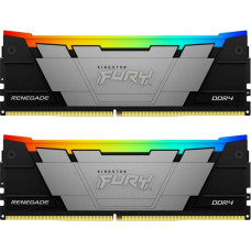 Модуль памяти Kingston 16GB DDR4 3200 FURY Renegade RGB Black XMP Non-ECC Unbuffered DIMM (Kit 2*8gb) 1RX8 16-18-18 1.35V 288-pin 8Gbit