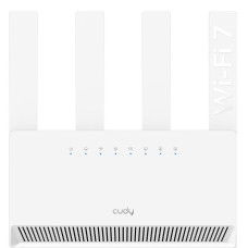 Маршрутизатор CUDY BE3600 Gigabit Wi-Fi 7 Router Dual Band Mesh Router, Chipset Broadcom, 802.11be/ax/ac/a/b/g/n, 2882Mbps at 5GHz + 688Mbps at 2.4GHz, 4 x 10/100/1000Mbps Ports, 4 x 5dBi fixed antennas, WiFi router/AP/ Repeater/WISP… — CUDY WR3600E
