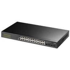 Коммутатор CUDY GS2024S2 24-Port Layer 2 Managed Gigabit Switch with 4 Gigabit SFP Slots 24-Port Layer 2 Managed 10/100/1000M Switch, 24 Gigabit Ethernet ports + 4 Gigabit SFP ports + 1 management port, backplane bandwidth 56Gbps, Layer 2 network…