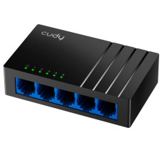 Коммутатор CUDY 5-Port Gigabit Desktop Switch 8-Port Gigabit Desktop Switch, 8 10/100/1000M RJ45 Ports, IGMP Snooping, Loop Detection/Prevention, 802.1p/DSCP QoS, Desktop Plastic Case, Power Saving, Plug & Play, Wall-Mount