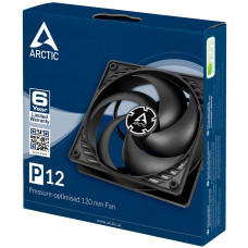 Вентилятор корпусной ARCTIC Cooling P12 (black/black) - retail (ACFAN00118A) RTL {72} (701372)