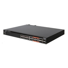 Коммутатор Edge-corE 4610-30P-O-AC-F Edge-corE AS4610-30P, 24-Port GE RJ45 port PoE+, last 8 ports Ultra-PoE, 960W PoE Bugdet, 4x10G SFP+, 2 port 20G QSFP+ for stacking, Broadcom Helix 4, Dual-core ARM… — Edge-corE 4610-30P-O-AC-F/4610-30P-O-AC-Fv1