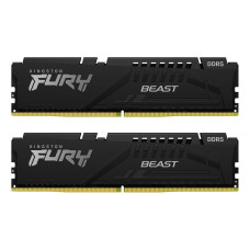 Модуль памяти Kingston 16GBDDR5 5600 DIMM FURY Beast Black XMP Gaming Memory KF556C40BBK2-16 Non-ECC, , CL40, 1.25V, (Kit of 2) 1RX16 40-40-40  288-pin 16Gbit, RTL