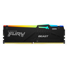 Модуль памяти Kingston 8GB DDR5 5200 DIMM FURY Beast Black RGB Non-ECC, CL40, 1.25V, 1RX8 40-40-40  288-pin, RTL