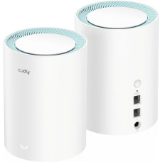 Маршрутизатор CUDY AC1200 Wi-Fi Gigabit Mesh Solution 2-Pack, Chipset MT7621+MT7613B+MT7603, Dual-Band, 867Mbps at 5GHz + 300Mbps at 2.4GHz, 802.11ac/a/b/g/n, 2 Gigabit Ethernet Ports, internal antennas,MU-MIMO,… — CUDY M1300(2-Pack)