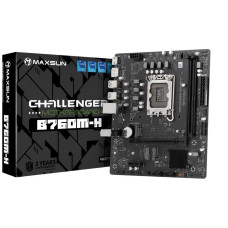 Материнская плата Maxsun MS-Challenger B760M-H B760, LGA1700, 2*DDR4, 1*PCIEx16, 1*PCIEx1, 2*M.2, 2*TypeC, 6*USB3.2Gen1, 4*USB2.0, 3*SATA3.0, 1G, DP, HDMI, M-ATX, RTL
