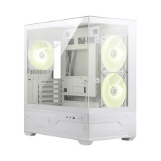 Корпус для ПК MSI MAG PANO M110R WHITE , Micro-ATX, 1xUSB 3.2 Gen 1, 1xUSB 3.2 Gen2x2 Type-C, 2x140mm, ARGB Reverse Blade Fan, 1x120mm ARGB Fan, ARGB+PWM Control Board, TG