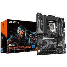Материнская плата Gigabyte B760 GAMING X D4 GEN5, B760, LGA1700, 4*DDR4, 3*PCIEx16, 3*M.2, 1*TypeC, 2*USB3.2Gen2, 4*USB3.2Gen1, 8*USB2.0, 4*SATA3.0, 2.5G, DP, HDMI, ATX, RTL
