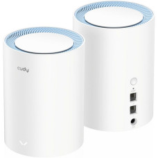 Маршрутизатор CUDY AC1200 Wi-Fi Mesh Solution 2-Pack, Chipset MediaTek, Dual-Band, 867Mbps at 5GHz + 300Mbps at 2.4GHz, 802.11ac/a/b/g/n, 2 Fast Ethernet Ports, 2 internal antennas, MU-MIMO, DDNS,… — CUDY M1200(2-Pack)