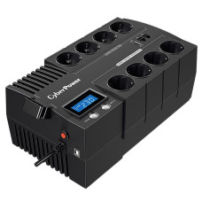 Источник бесперебойного питания (ИБП) CyberPower  BR700E, Line-Interactive, 700VA/420W,  8 (4+4) Schuko розеток, USB. / CBR-BR700EA / UPS CyberPower BR700E, Line-Interactive, 700VA/420W, 8 (4+4) Schuko sockets, USB.