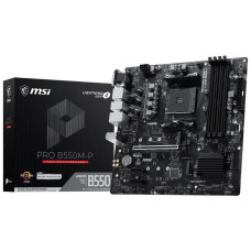 Материнская плата MSI PRO B550M-P B550, AM4, 4*DDR4, 1*PCIEx16, 2xPCIEx1, 2*M.2, 6*USB3.2 Gen1, 6*USB2.0,  4*SATA3, 1G, VGA, DP, HDMI, M-ATX, RTL