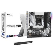 Материнская плата ASRock B760M PRO RS WIFI B760, LGA1700, 4*DDR5, 2*PCIEx16, 1*M.2, 1*TypeC, 5*USB3.2Gen1, 6*USB2.0, 4*SATA3.0, 2.5G, DP, HDMI, M-ATX, RTL