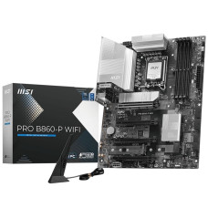 Материнская плата MSI PRO B860-P WIFI B860, LGA1851, 4*DDR5, 4*PCIEx16, 3*M.2, 1*TypeC, 2*USB3.2Gen2, 6*USB3.2Gen1, 8*USB2.0, 4*SATA3.0, 5G, Type-C(DP), DP, HDMI, ATX, RTL