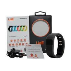 Фитнес-браслет Lime Lime 102 black Шагомер, Подсчет калорий, Часы, Будильник, Черный ремешок (550113)