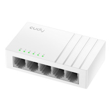 Коммутатор CUDY 5-Port 10/100 Mbps Desktop Switch 5-Port 10/100 Mbps Desktop Switch, 5 10/100M RJ45 Ports, Loop Detection, Desktop Plastic Case, Power Saving, Plug & Play, Wall-Mount