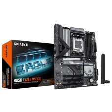 Материнская плата Gigabyte B850 EAGLE WIFI6E B850, AM5, 4*DDR5, 4*PCIEx16, 2*M.2, 2*TypeC, 2*USB3.2Gen2, 4*USB3.2Gen1, 8*USB2.0, 4*SATA3.0, 1G, DP, HDMI, ATX, RTL