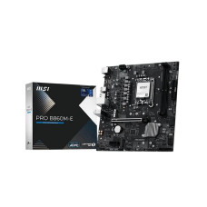 Материнская плата MSI PRO B860M-E B860, LGA1851, 2*DDR5, 1*PCIEx16, 1*PCIEx1, 2*M.2, 1*TypeC, 4*USB3.2Gen1, 8*USB2.0, 4*SATA3.0, 5G, DP, HDMI, M-ATX, RTL