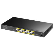 Коммутатор CUDY 24-Port Gigabit PoE+ Switch with 2 SFP ports 300W 24-10/100/1000 BASE-T Gigabit ports, 19-inch, 2-1000 BASE-X SFP Slot, 24-port IEEE 802.3at PoE+ Injector, Supports PoE power up to 30W for each PoE port, CCTV Mode… — CUDY GS1028PS2