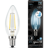 Светодиодная лампа Gauss Black Filament LED Candle E14 7W 4100K Step Dimmable 103801207-S