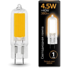 Светодиодная лампа Gauss Black LED G4 4.5W 3000K Glass 107807104