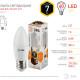 Упаковка светодиодных ламп ЭРА LED B35-7W-827-E27 Б0028479 x10