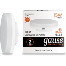 Светодиодная лампа Gauss Elementary LED GX53 15W 3000K 83815 x10