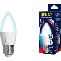 Светодиодная лампа Uniel Яркая LED-C37 7W/NW/E27/FR PLP01WH UL-00002412