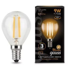 Светодиодная лампа Gauss Black Filament LED Globe E14 9W 2700K 105801109 х10