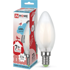 Светодиодная лампа In Home LED-СВЕЧА-deco 7Вт 230В Е14 4000К 630Лм матовая 4690612006789