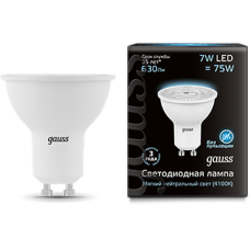 Светодиодная лампа Gauss Black LED MR16 GU10 7W 4100K 101506207 x10