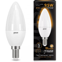 Упаковка светодиодных ламп Gauss Black LED Candle E14 9.5W 3000K 103101110 x10