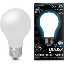 Светодиодная лампа Gauss Black Filament LED A60 Opal E27 10W 4100К 102202210