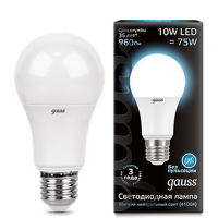 Упаковка светодиодных ламп Gauss Black LED A60 E27 10W 4100K 102502210 x10